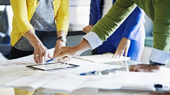 Group of people working together