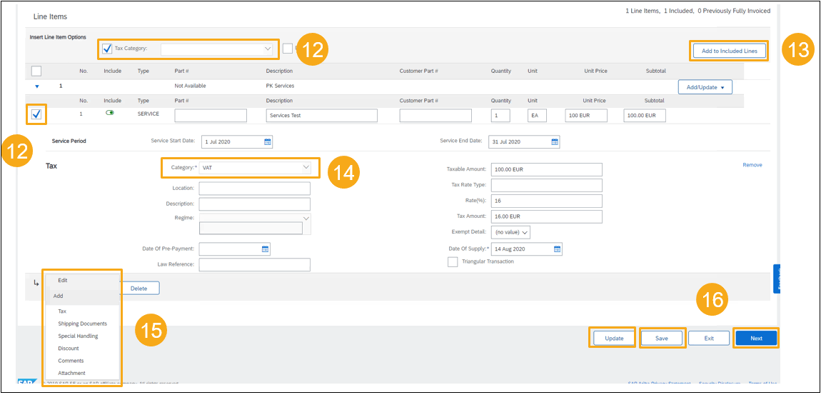 Invoice header detail part4