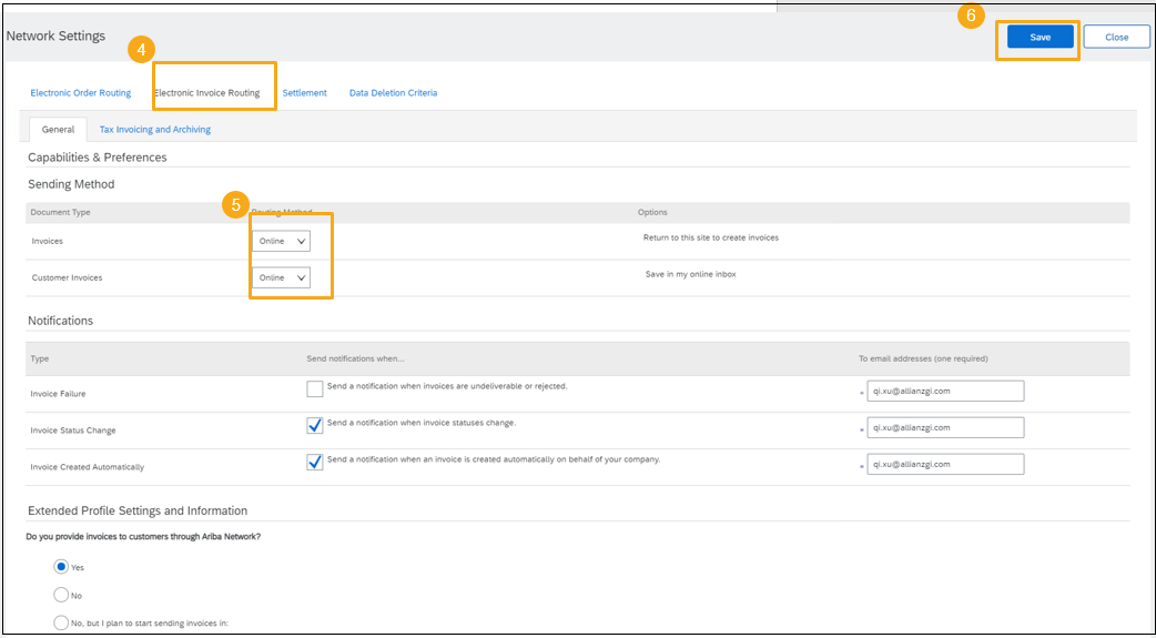 Electronic Invoice Routing Detail