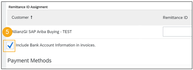 Include Bank Account Information in invoices