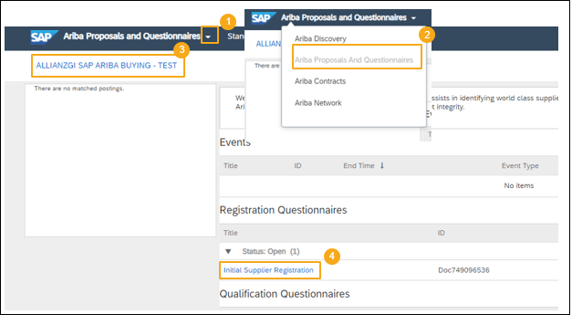 Ariba Proposals and Questionnaires