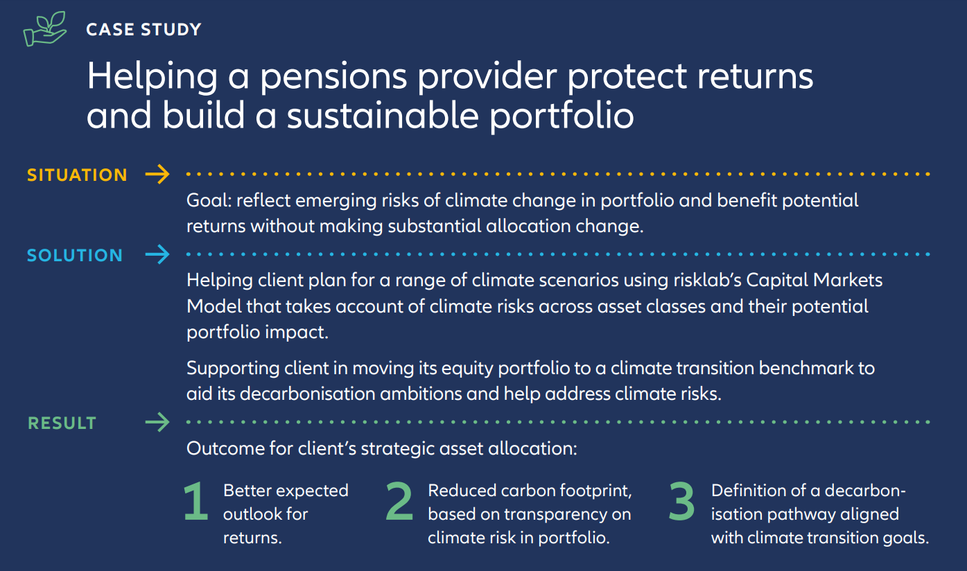 Helping a pensions provider protect returns and build a sustainable portfolio
