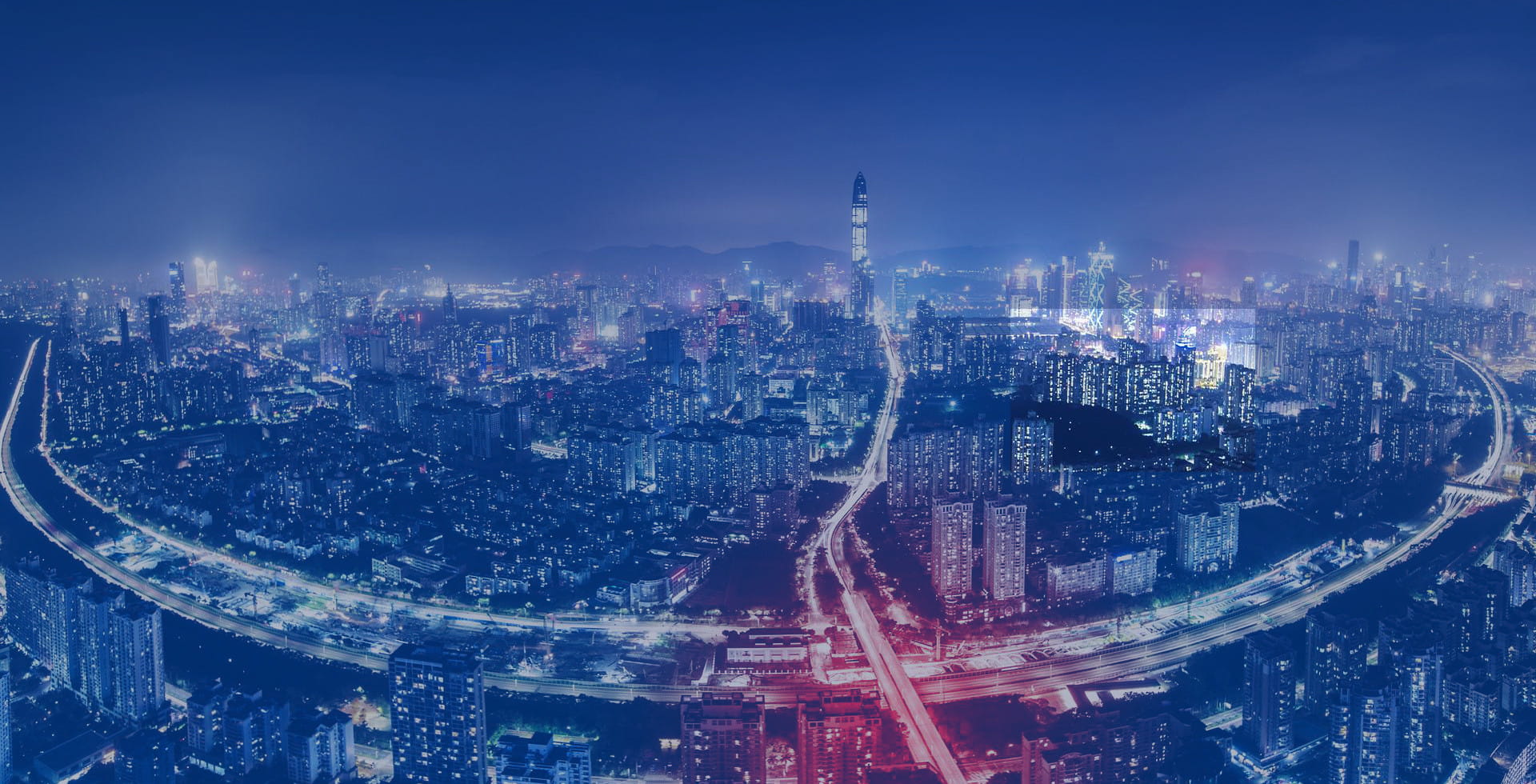Night city skyline