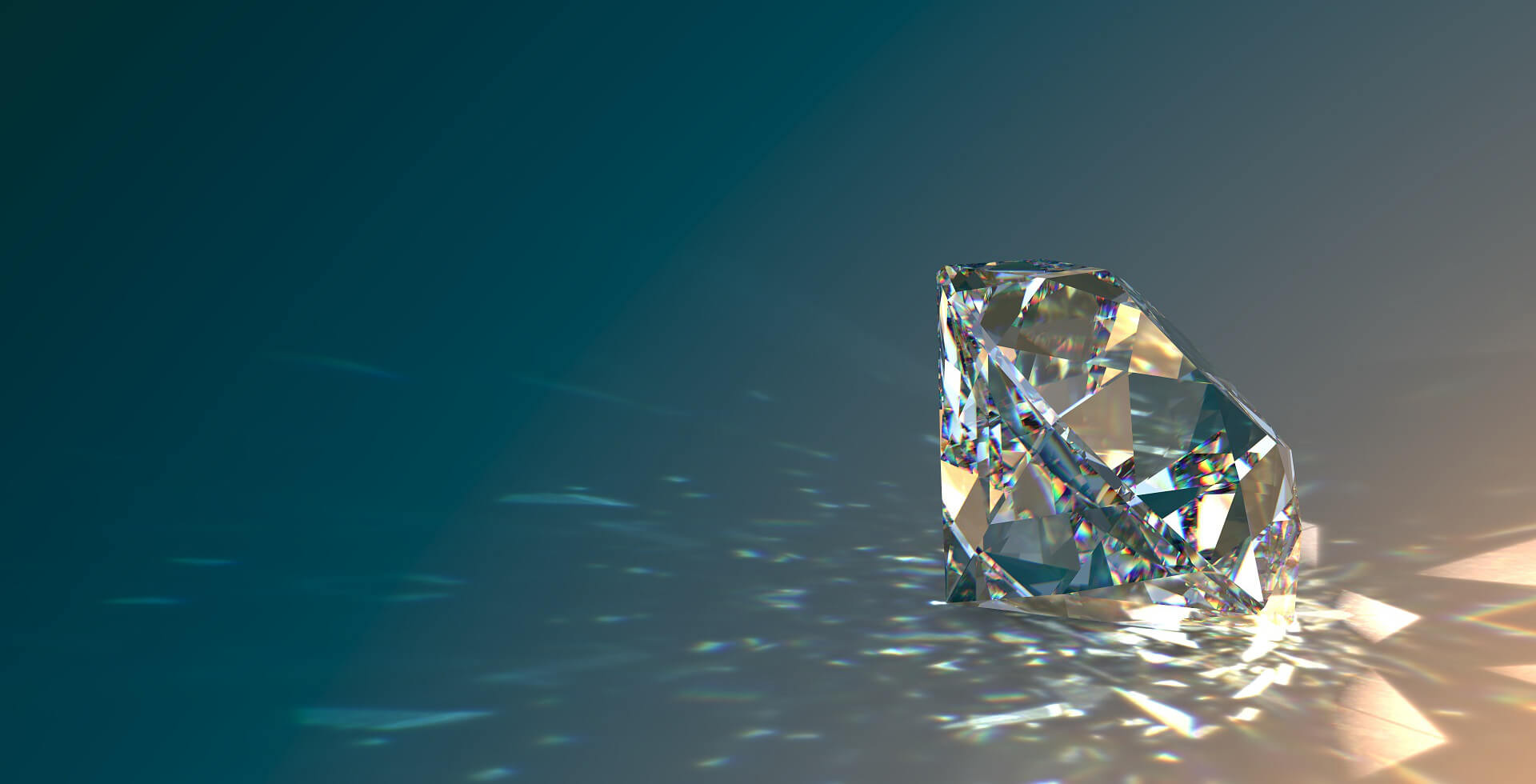 A bright shining transparent diamond.