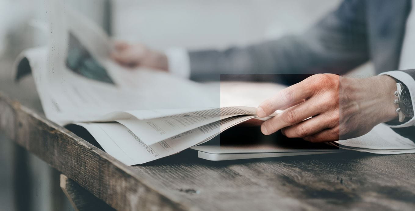 Man reading the paper